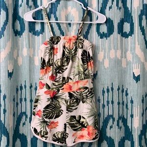 Girls Short Romper Hawaiian Print Size 10/12